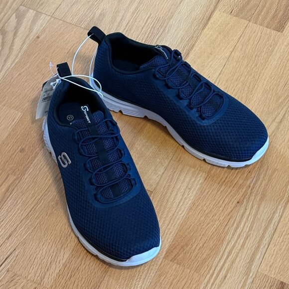 Skechers Navy Blue and White Men's Sneakers - Picture 3 of 6